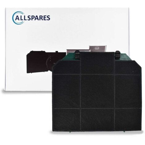 Filtro al carbone attivo AllSpares Longlife per cappe aspiranti adatto per AEG-Electrolux Zanussi MCFE33 / 9029801322 e Faber 112.0261,258 / F12 (265x235x15mm)
