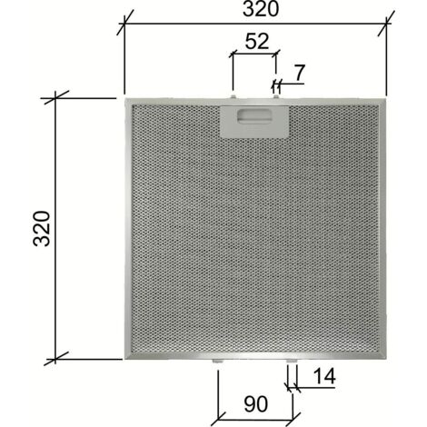Filtro Alluminio Metallico Cappa 32x32 Elica Circo Barriera Corallina Cristallo