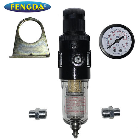 YUENX Regolatore di Pressione per Compressore Regolatore di Pressione Aria  1/4 con Manometro, Componenti Pneumatici, Regolatore di Pressione, Filtro  del Processore del Gas : : Commercio, Industria e Scienza