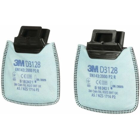 Filtro antiparticolato rotondo D3128 EN143: 2000 / A1: 2006 P2R per Ser.Secure Click 3M