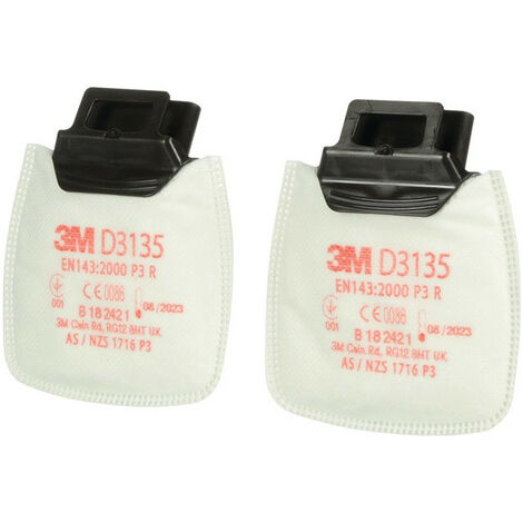Filtro antiparticolato rotondo D3135 EN143: 2000 / A1: 2006 P3R adatto per serie Secure Clic