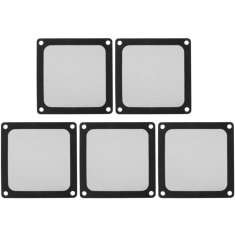 Filtro antipolvere da 5 pezzi per ventola del computer, telaio magnetico, impermeabile, rete nera, 80 mm
