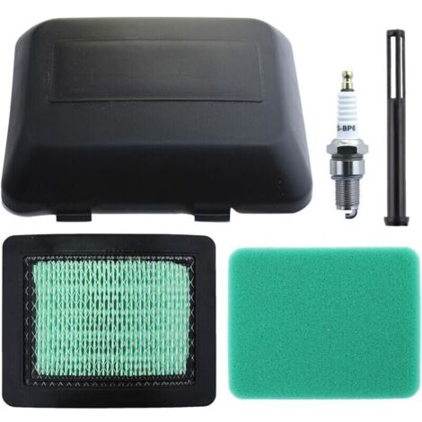 Filtro aria con coperchio per motore Honda GCV160-OHC GCV135 GCV160 GCV190 per tosaerba, GX100 e altri modelli. Include filtro aria, prefiltro, coperchio, filtro carburante e accessorio per candele.