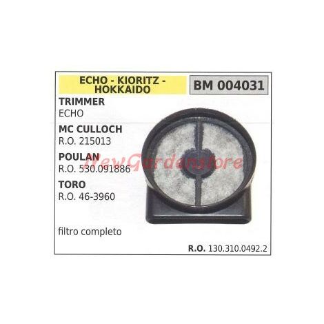 Filtro aria ECHO decespugliatore ECHO MC CULLOCH POULAN 004031