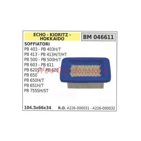 Filtro aria ECHO soffiatore PB 403 403H/T 413 413H/T/HT 046611