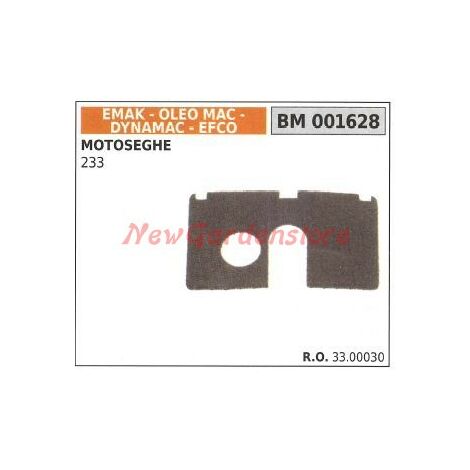 Filtro aria EMAK motosega OLEOMAC OLEO-MAC 233  3300030 originale