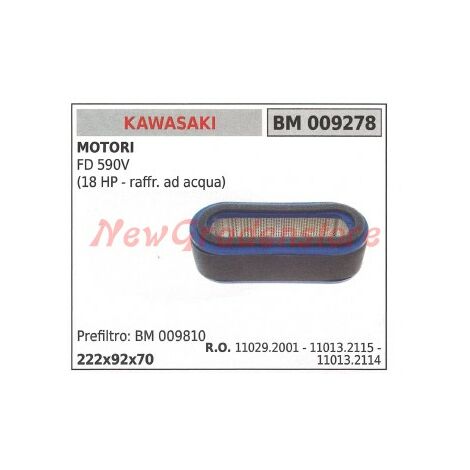 Filtro aria KAWASAKI motore FD 590V (18 HP raffr. ad acqua) 009278