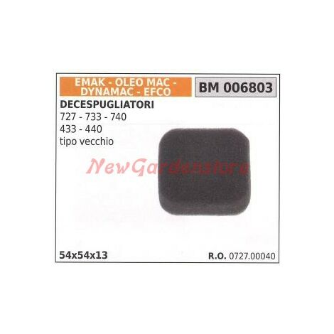 Filtro aria oleomac efco decespugliatore 727 733 740 433 440 072700040