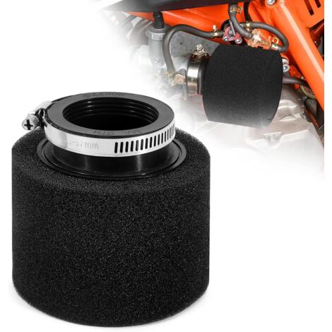 Filtro aria per moto in spugna di schiuma doppia, bocca dritta da 45 mm, per ATV, Dirt Bike, moto, kart, quad, scooter, nero