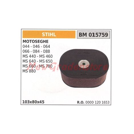 Filtro aria STIHL per motosega 044 046 064 066 084 088 MS 440 460 640 015759