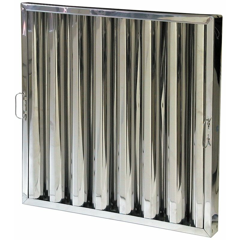 

FILTRO SEPARADOR LAMAS INOX. AISI 304 de 490x490x50mm.