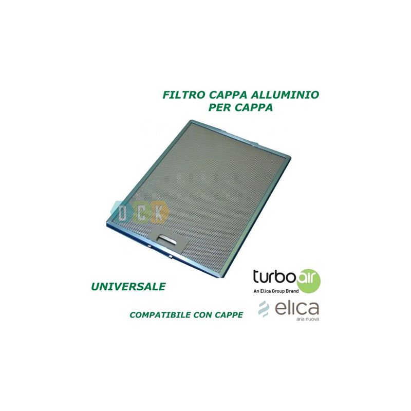 Filtro Cappa Alluminio Metallico 247 x 327 x 8 mm Turboair Antigrasso Universale