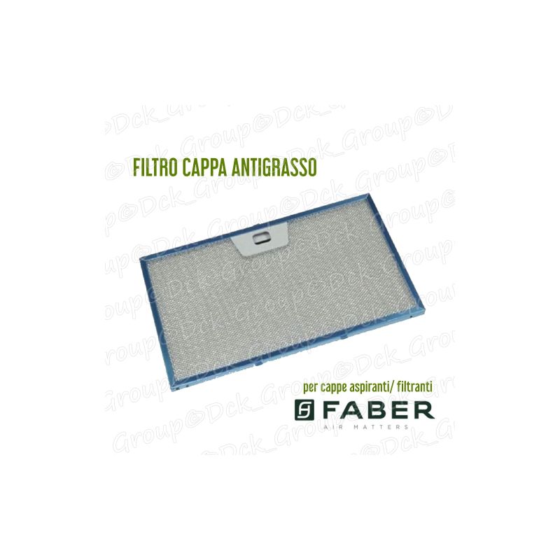 Image of Filtro Cappa Alluminio Metallico Antigrasso mm 325 x 189 x 8 Faber 4268962 inca smart plus