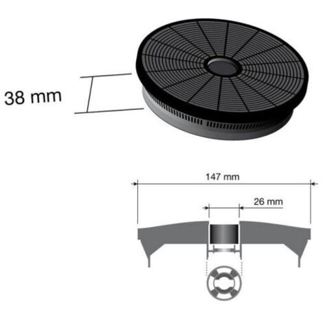 Filtro carbone Tecnowind I cappa aspirante 40FC92