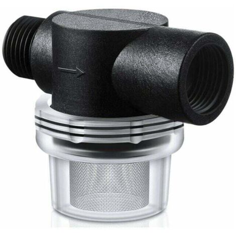 Filtro colador para bomba de agua UlisemRV, filtro universal de acero inoxidable, prefiltro con rosca externa de 4 puntos, bomba de agua atornillada para autocaravanas.