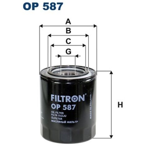 FILTRO DE ACEITE FILTRON OP587