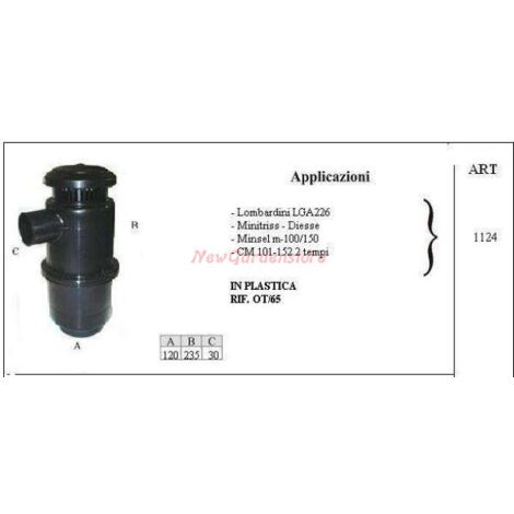 Filtro de aceite LOMBARDINI para motocultor LGA226 1124