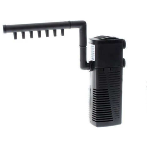 Filtro de acuario incorporado, filtro incorporado de 5 W 450 L/H, adecuado para acuarios pequeños, acuarios de agua fría o tropicales, tanques de tortugas
