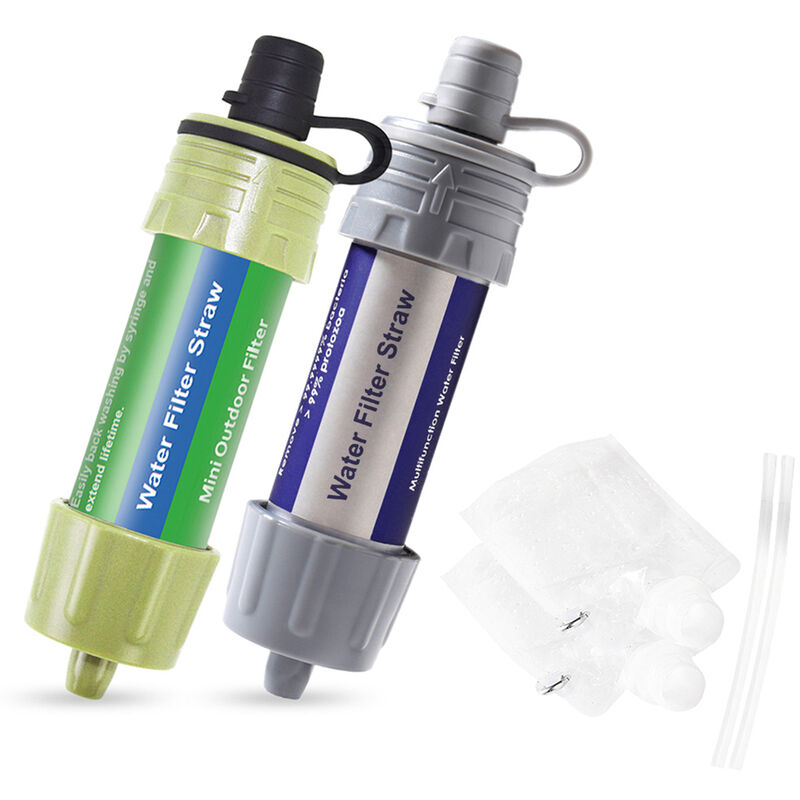 

Filtro de agua al aire libre, purificador de agua con sistema de filtracion de agua de paja,Gris verde