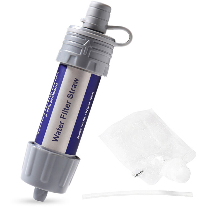 

Filtro de agua al aire libre, purificador de agua con sistema de filtracion de agua de paja,Gris