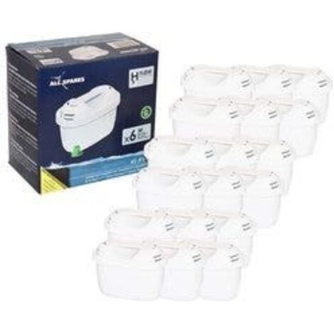 Filtro de agua AllSpares 100486 / 101929 / 1022214 apto para Brita Maxtra, Maxtra+ y Bosch Tassimo - Paquete de 18 cartuchos de filtro