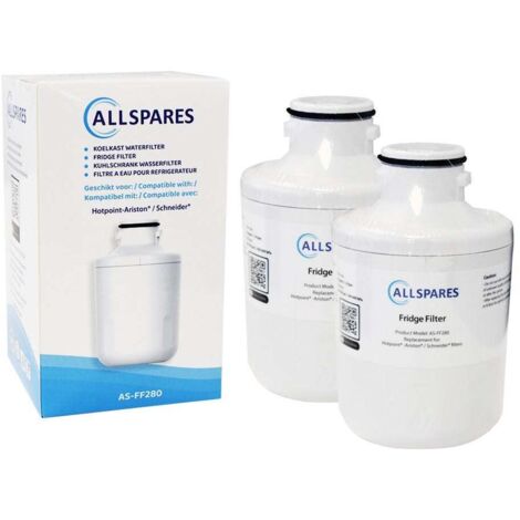 Filtro de agua AllSpares (2 unidades) para refrigeradores americanos (lado a lado), compatible con WPRO 482000091353 / C00300448
