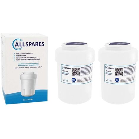 Filtro de agua AllSpares (2x) para refrigerador apto para GE MWF
