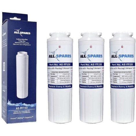 Filtro de agua AllSpares (3 unidades) para frigorífico compatible con Whirlpool Amana UKF8001