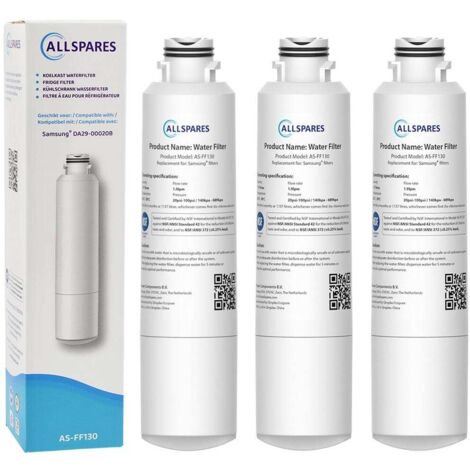 Filtro de agua AllSpares (3x) para frigorífico compatible con Samsung DA29-00020B