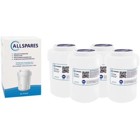 Filtro de agua AllSpares (4 unidades) para refrigerador compatible con GE MWF