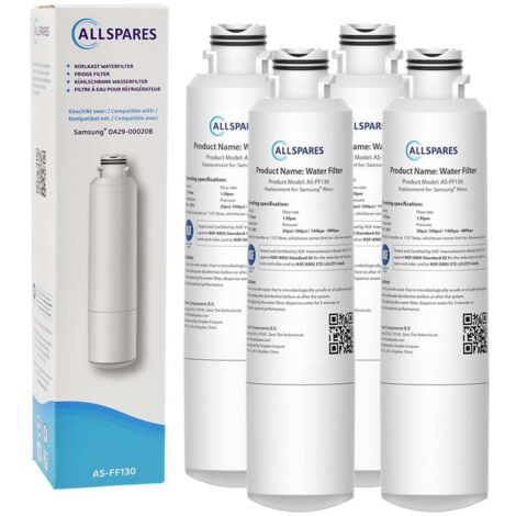 Filtro de agua AllSpares (4x) para frigorífico compatible con Samsung DA29-00020B