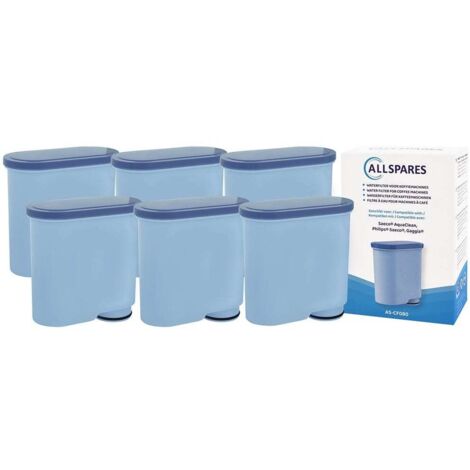 Filtro de agua AllSpares (6 unidades) para cafeteras compatibles con Philips/Saeco AquaClean CA6903/22 / CA6903/10