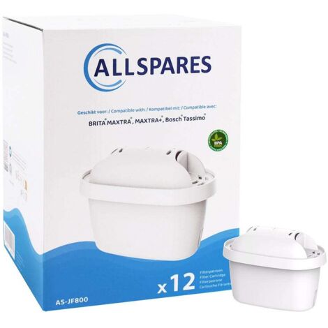 Filtro de agua compatible con BRITA MAXTRA+ (paquete de 12)