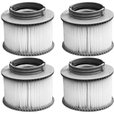 Filtro de agua para spa AllSpares adecuado para MSpa / SC802 / 40104 con portafiltros (4 piezas)