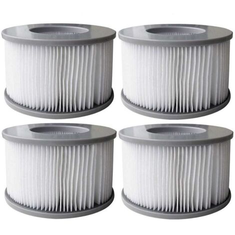 Filtro de agua para spa AllSpares adecuado para MSpa / SC802 / 40104 sin portafiltro (4 piezas)