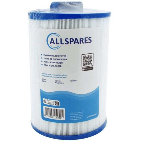 Filtro de agua para spa AllSpares compatible con Darlly SC718 / 50353 / 5CH-35