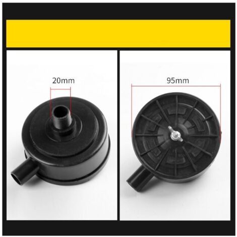 Filtro de aire Compresor Filtración Silence 20mm Rosca macho, Negro, 9,5cm