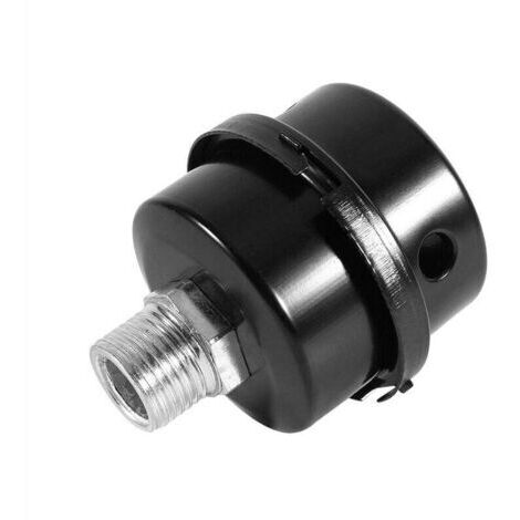 Filtro de aire comprimido silencioso, filtro de aire metálico, 20 mm (1/2 PT 20 mm), filtro de succión silencioso, filtro silencioso para compresores de aire (rosca de 1/2 pulgada 20 mm).