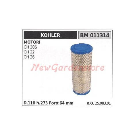 Filtro de aire KOHLER para tractor de césped CH 20S 22 26 011314