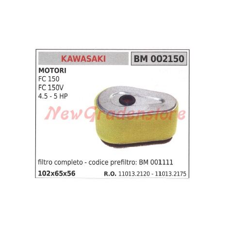 Filtro de aire motor KAWASAKI FC 150 150V 4,5 5 CV 002150
