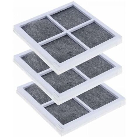 Filtro de aire para refrigerador de 3 piezas, filtro de aire fresco de repuesto, para refrigerador/nevera/purificador de aire
