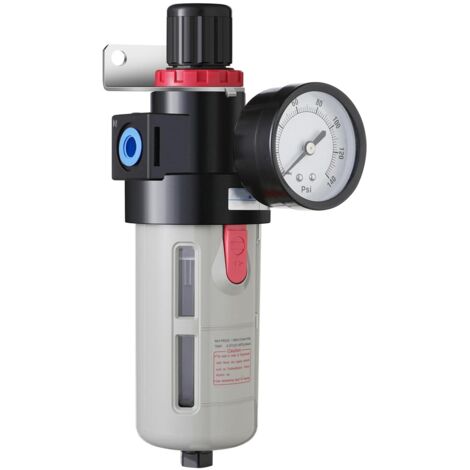 FILTRO DE AIRE REGULADOR 150 ML, 1/4" FILTRO COMPRESOR AIRE. Regulador de presion con manometro para separar agua y humedad