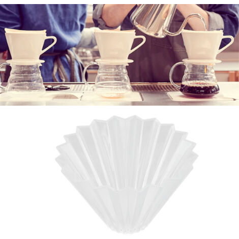 Filtro de café cónico, resina reciclable, práctico, transparente para la cocina.