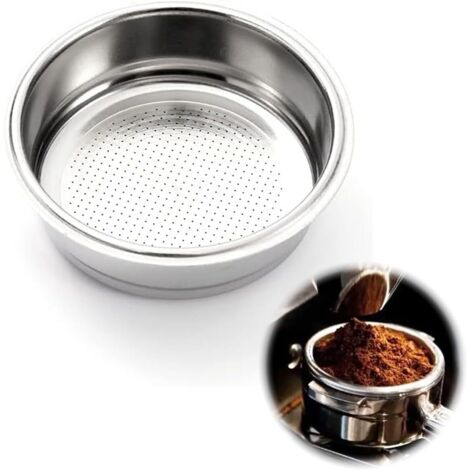 Filtro de café de 51 mm, cesta de acero inoxidable para máquinas de espresso, accesorio apto para máquinas de espresso, compatible con máquinas de espresso Delonghi y Breville (1 taza)