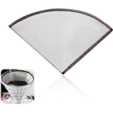 Filtro de café reutilizable KZQ, tamaño 4, filtro permanente de acero inoxidable para cafetera, compatible con máquinas (HD7546/20) y otras cafeteras de filtro, duradero, fácil de limpiar.