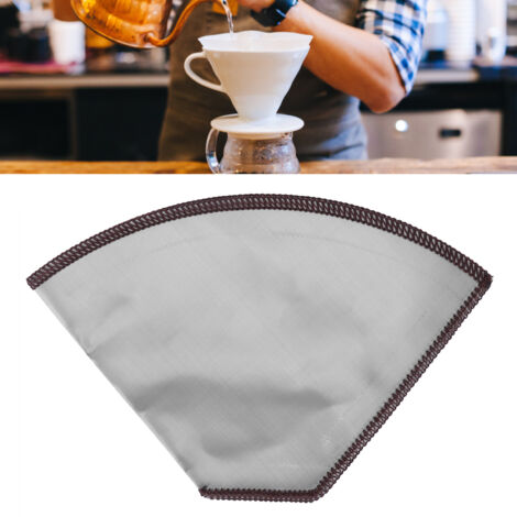 Filtro de café trapezoidal reutilizable de acero inoxidable 304 para 4-6 tazas (18,7 x 12,4 cm) – ecológico, lavable y fácil de guardar – accesorio para cafetera