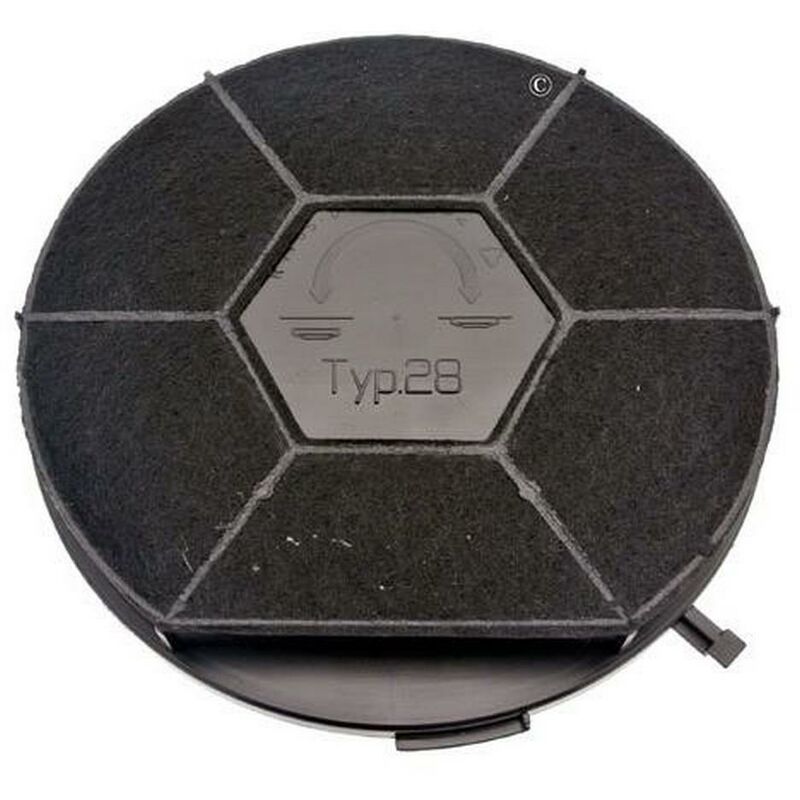 Filtro de carbón redondo tipo 28 CHF28/1 (por unidad) 480181701006, 481281718525 WHIRLPOOL