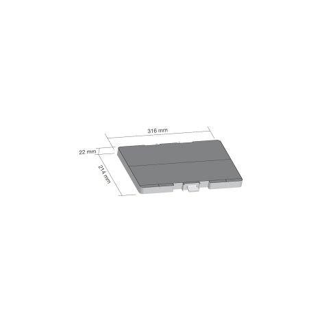 Filtro de carbón activado 316x214x22 mm para campana extractora BOSCH 00705432