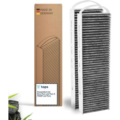 SJQKA Filtro de carbón activado Tops para Bora Pure PUAKF: 2 filtros de alta calidad para su cocina Bora con campana extractora PURU o PUXU