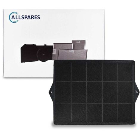 Filtro de carbón AllSpares para campanas extractoras compatible con AEG-Electrolux Tipo 160 / E3CFE160 / Whirlpool I.KE.A. 484000008693, C00384275 / Elica F00187/1 y SMEG KITFC160 (230 x 289 x 38 mm)
